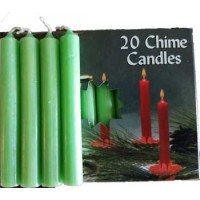 1-2" Apple Green Chime Candle 20 Pack