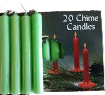 1-2" Apple Green Altar Candle 20 Pack