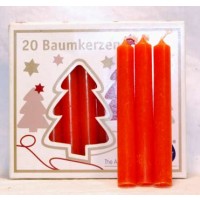 1-2" Orange Chime Candle 20 Pack
