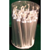 1-2" Silver Altar Candle 20 Pack
