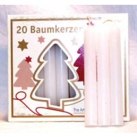 1-2" White Chime Candle 20 Pack