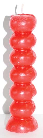 Red Seven Knob Candles
