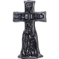 4 1-2" Crucifix Black Candle