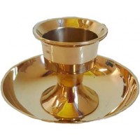 Brass Taper And Jumbo Candle Holder