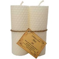 4 1-4" Altar Set White Lailokens Awen Candle