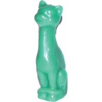 5 1-2" Green Cat Candle