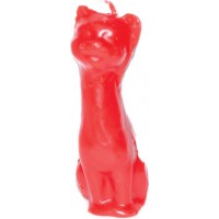 5 1-2" Red Cat Candle