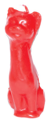 5 1-2" Red Cat Candle
