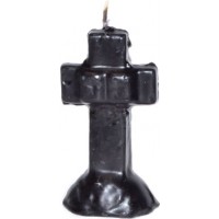4 1-4" Black Cross Candle