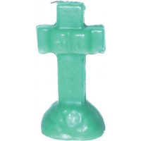 4 1-4" Green Cross Candle
