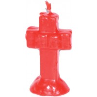 4 1-4" Red Cross Candle