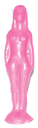 7 1-4" Pink Woman Candle