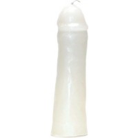 6 1-2" White Male Gender Candle