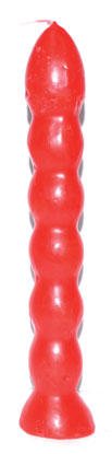 9 1-2" Red 7 Knob Candle