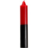 9" Red- Black Pillar Candle