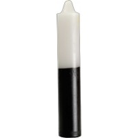 9" White- Black Jumbo Candle