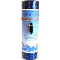 Abundance Pillar Candle With Blue Sandstone Pendant