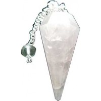 6-sided Rose Quartz Pendulum