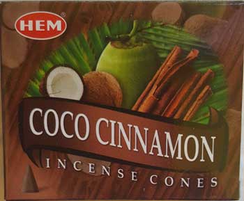 Coconut Cinnamon Hem Cone 10 Cones