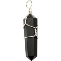 Wire Wrapped Black Obsidian Point