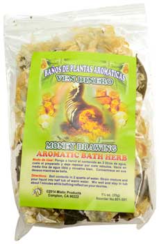 1 1-4oz Money Drawing (ven Dinero) Aromatic Bath Herb