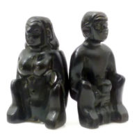 LP Noi : sacred wood Mae Per + Phor Per statues - THAI VOODOO for love & money luck