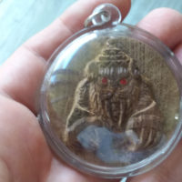 LP Somchai : sacred wood Tiger amulet - THAI VOODOO for health & attraction