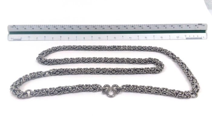 Stainless steel Thai amulet Chain for five amulets, 30 in