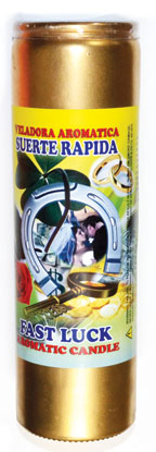 Fast Luck (suerte Rapida) Aromatic Jar Candle (gold Painted)